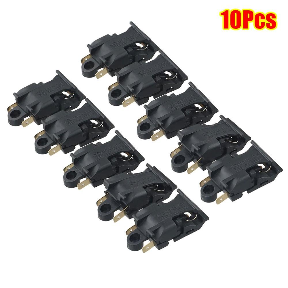 10Pcs 16A Electric Kettle Switch 2-Pin XE-3 JB-01E Thermostat Temperature Control  Kitchen Part black pingyuSH