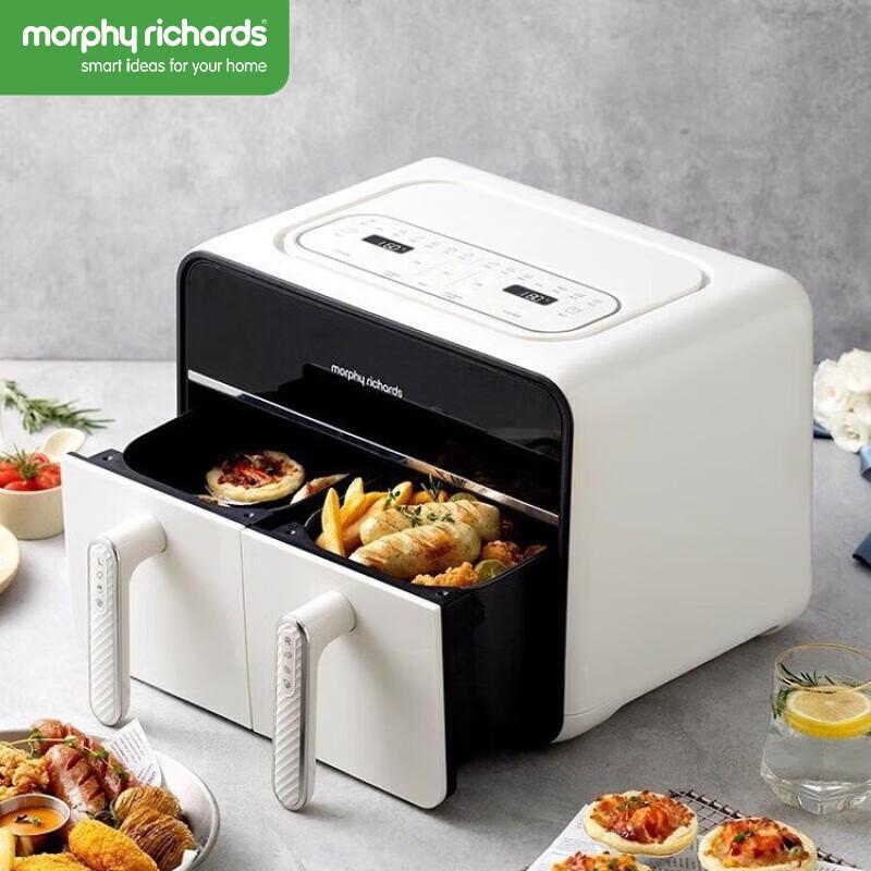 Мультипечь-аэрогриль Morphy Richards 8 л с двумя корзинами и прозрачным окном, штепсель CN (адаптер в комплекте) black Morphyrichards