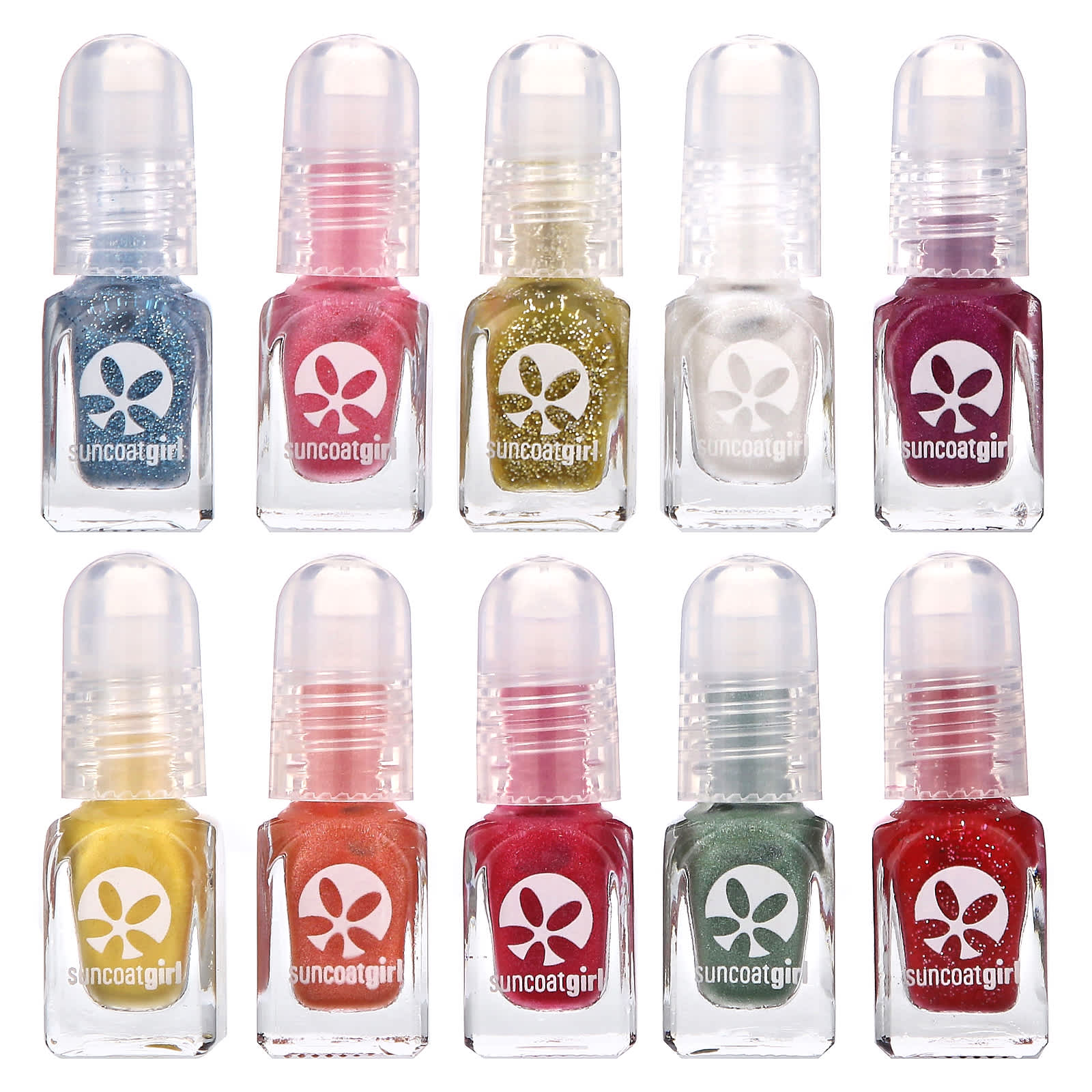 SuncoatGirl, лак для ногтей на водной основе, набор Merry Mini Mani Kit, набор из 12 предметов gray