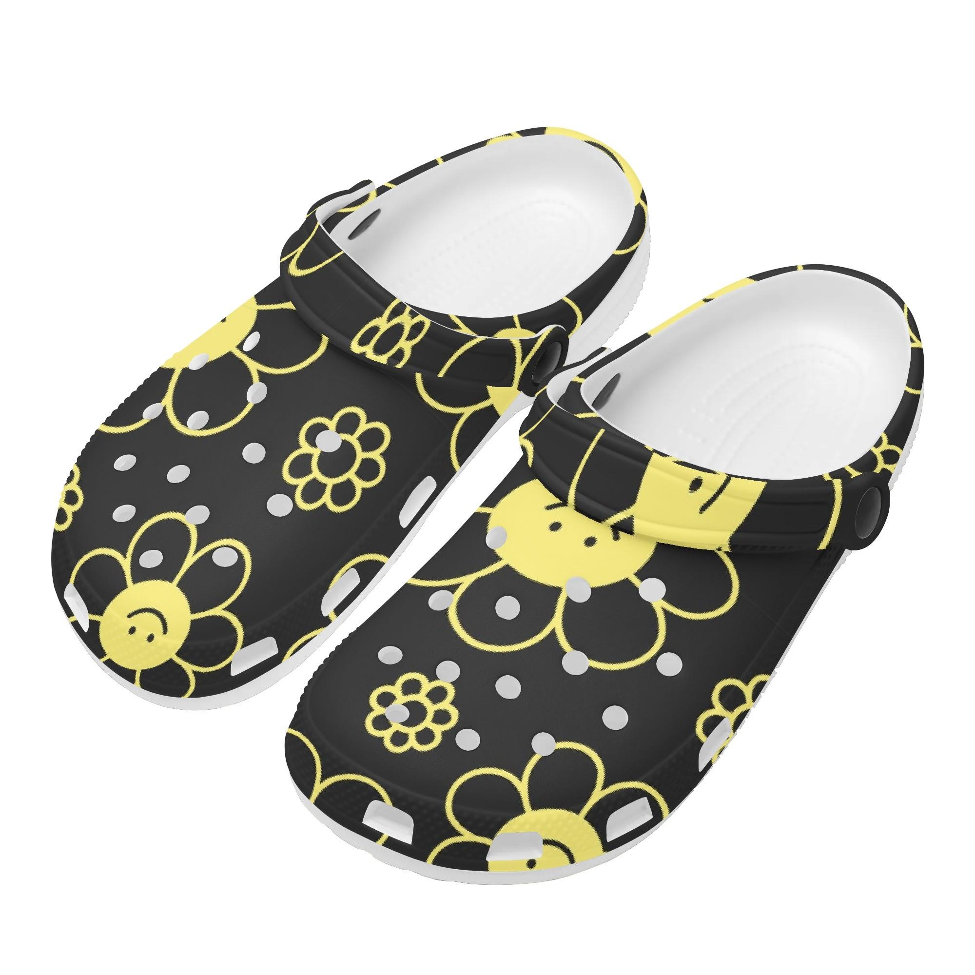 Cartoon Printed EVA Clogs Adult Unisex Breathable Lightweight Slip On Casual Footwear Soft Sole Summer Sandals Daily Walking 36 белый AuraVibe Prints