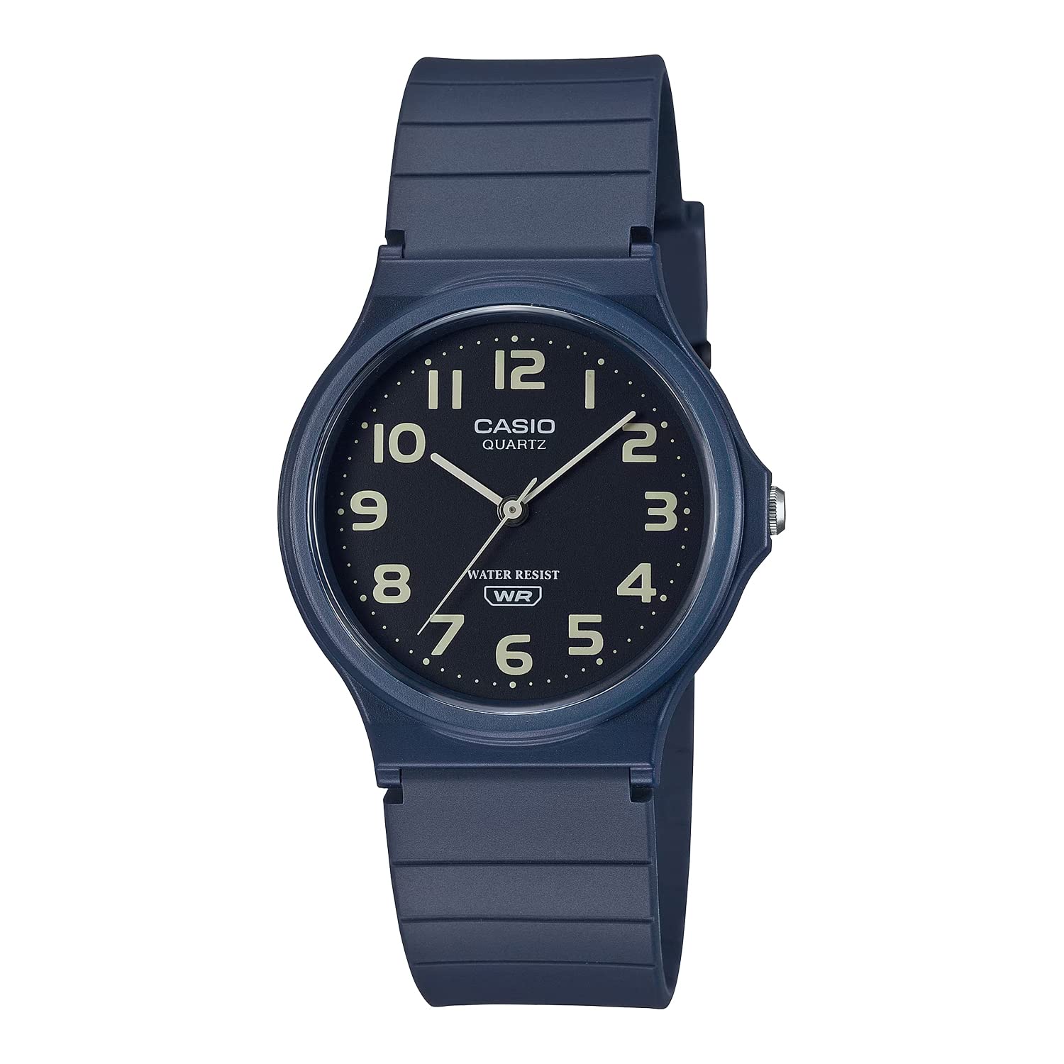 Аналоговые наручные часы унисекс CASIO MQ-24UC-2B, матовый темно-синий уретановый ремешок, бюджетная международная модель [параллельный импорт] black