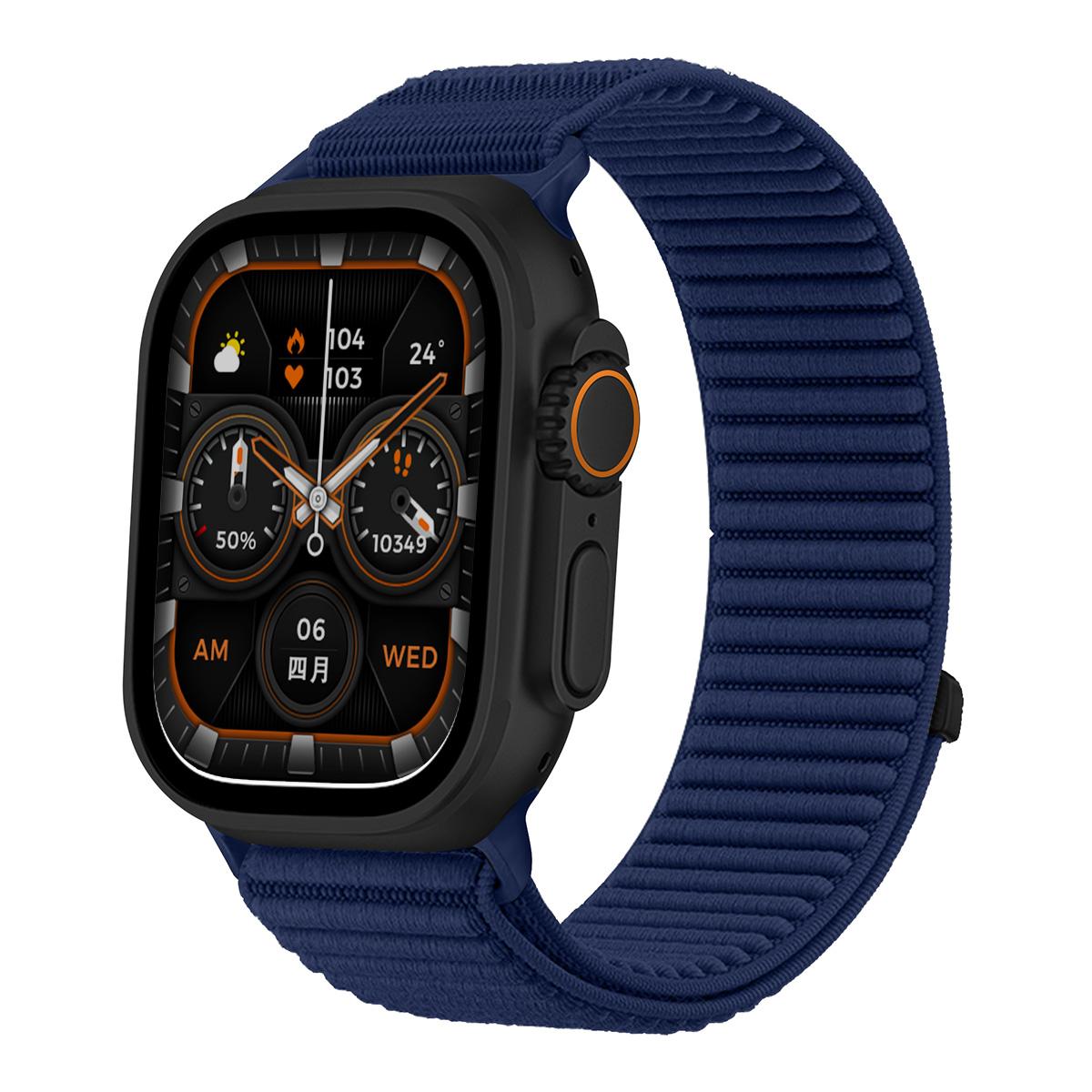 Нейлоновый ремешок для apple watch ultra 49 мм 38 40 42 44 45 46 мм дышащий спортивный ремешок для iwatch 10 9 8 7 6 5 se браслет для смарт-часов 38 40 41 s10-42mm black Artesano Home