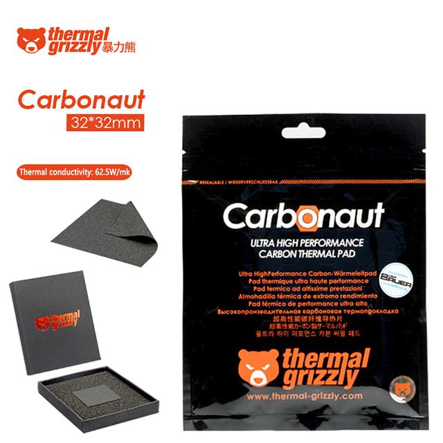 Thermal Grizzly Carbonaut 0,2 мм Углеродная термопрокладка Нелипкая Гибкая Многоразовая Термосиликоновая прокладка для CPU/GPU/PS4/Материнской платы 32x32x0.2mm black PerryCorey03