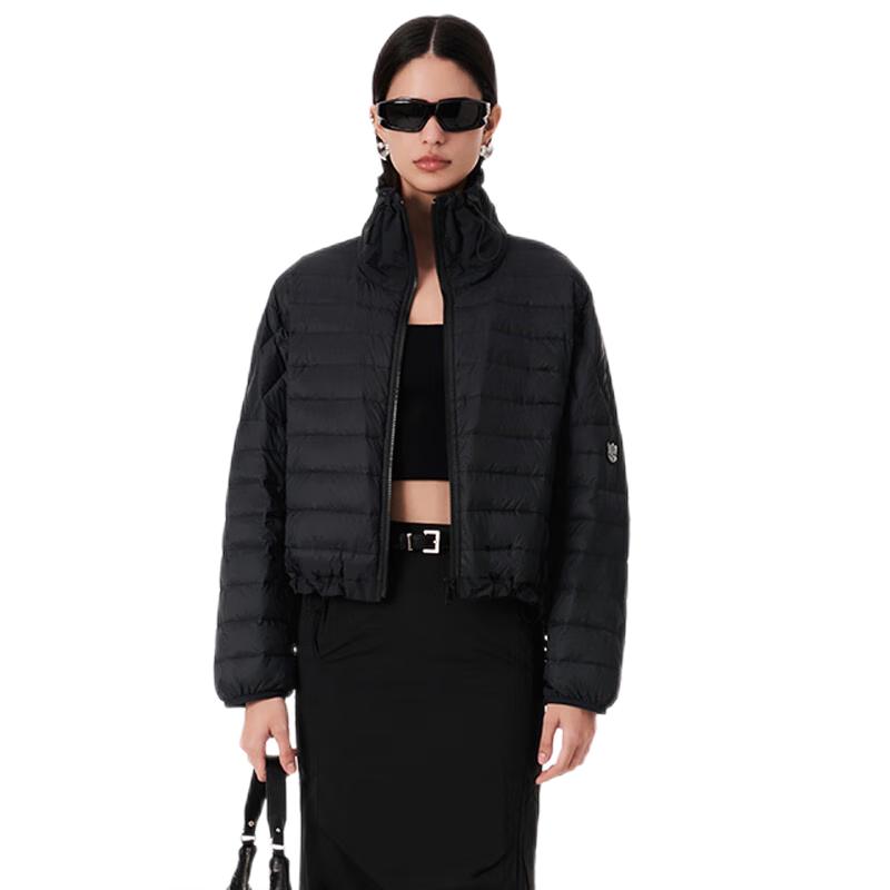 Женский ультралегкий пуховик Jinyujie свободного кроя со стойкой S (fits under 143 lbs) black JDST online