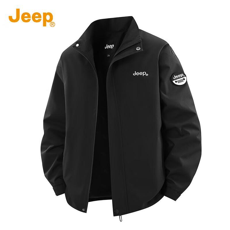 Мужской повседневный кардиган-куртка Jeep для активного отдыха 3XL чёрный