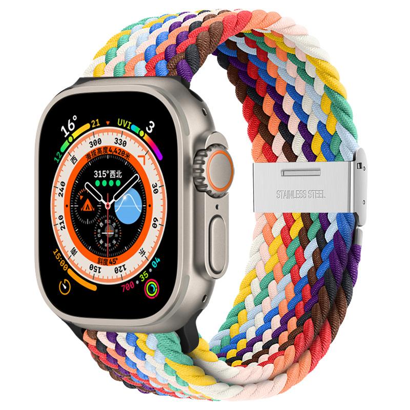 Ремешок для Apple Watch Ultra Band 49 мм, 45 мм, 44 мм, 40 мм, 41 мм, 42 мм, 40, 45 мм, плетеный браслет Correa соло-петли серии 8, 7, 3, 5, se 6, 4 38&40&41mm gray Freddy