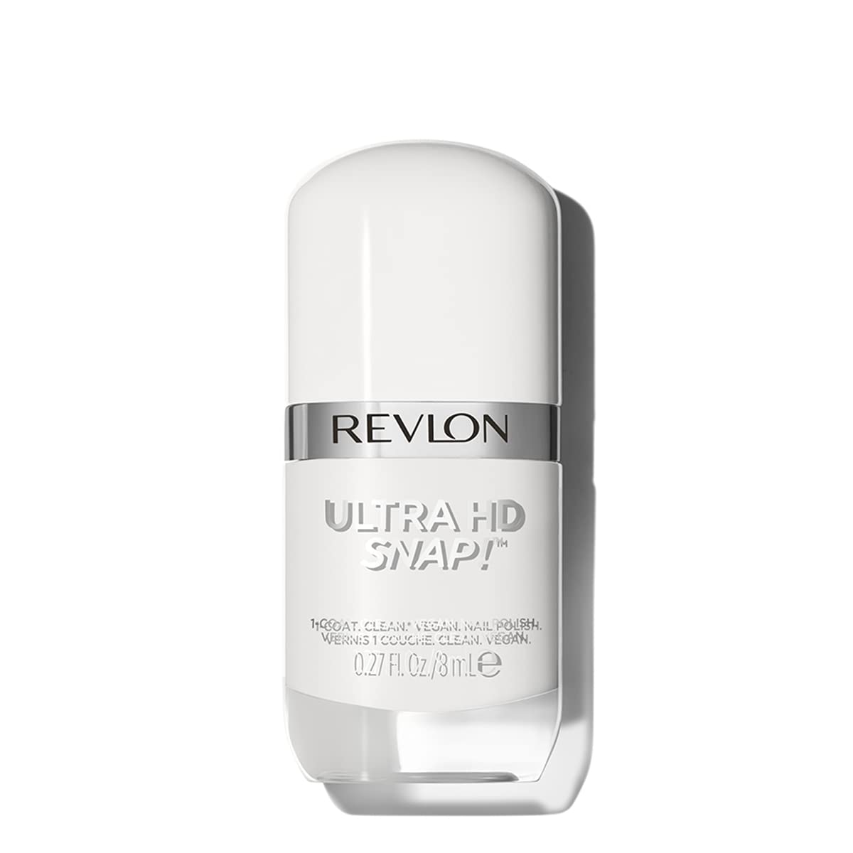 Revlon Ultra HD 001 Early Bird Цвет Чистый Лак для Ногтей Цвет Ногтей Быстросохнущий Быстросохнущий Высокий Цвет Без Базового или Верхнего Покрытия REVLON 8 мл Snap! Изображение Белый, white Premium SPEED