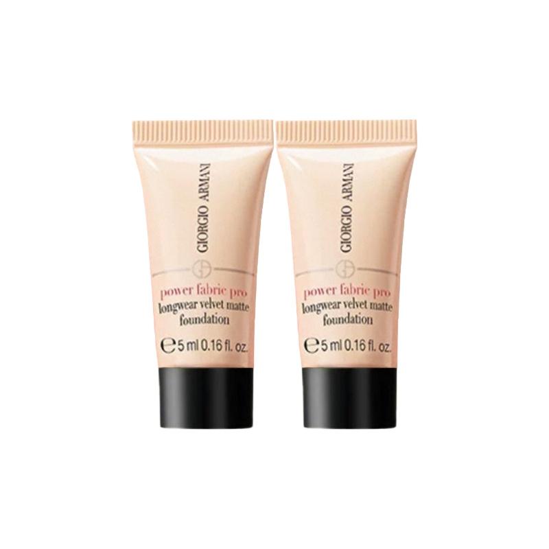 Пробный набор макияжа Armani Безупречный стойкий тональный крем pro версия power sample size естественно осветляет тон кожи и скрывает несовершенства #2 5 мл*2 розовый Emporio Armani