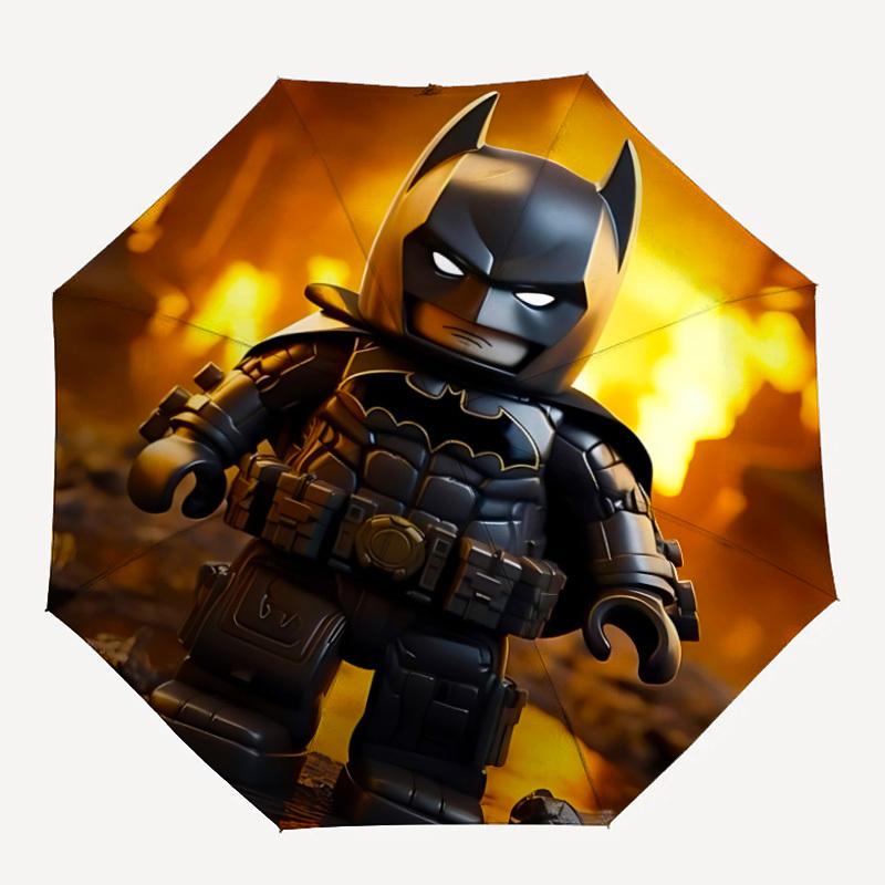 1 шт. Автоматический складной зонт Lego Batman, ветрозащитная конструкция с 8 спицами, легкий дорожный зонт для женщин/мужчин 42 orange JoJoGoGo