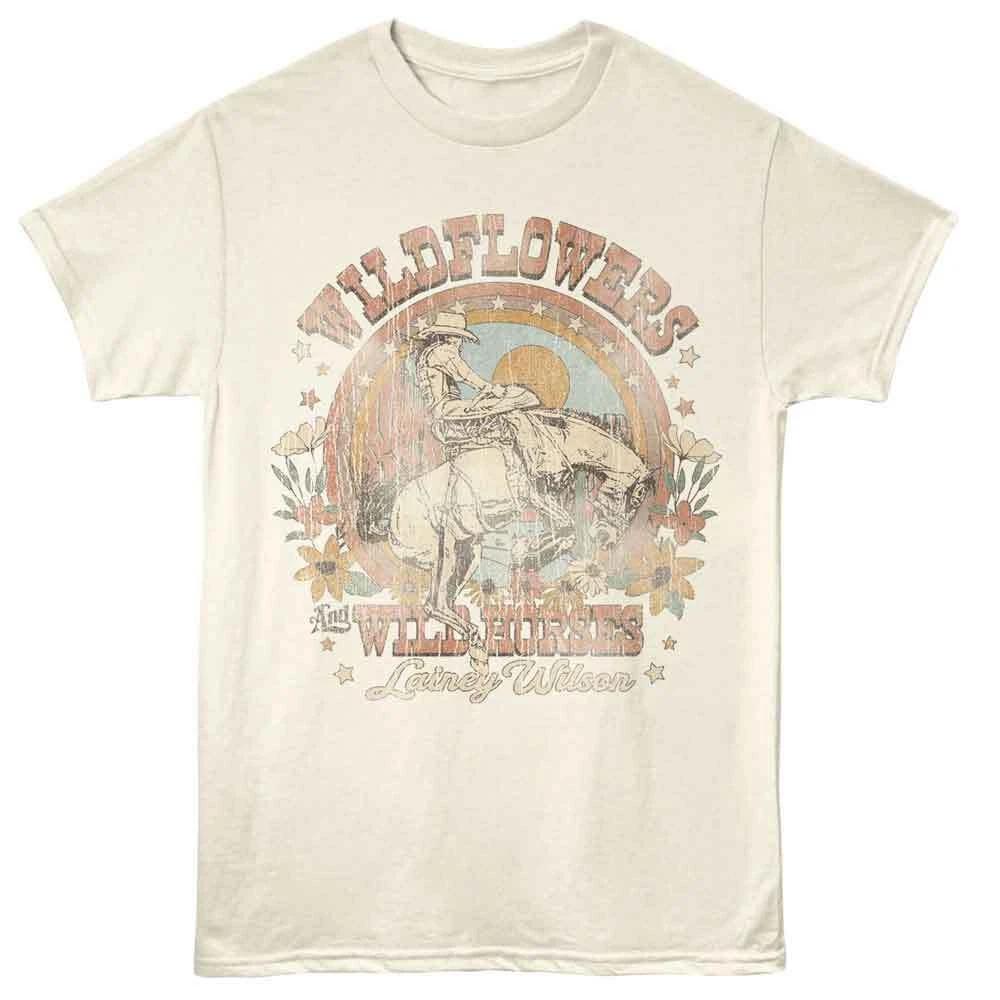 Lainey Wilson - Wildflowers And Wild Horses - American Classics - Natural 130 white KiddoTeeHub