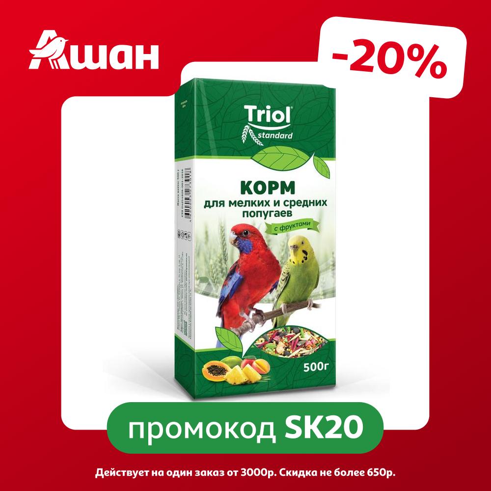 Корм для мелких и средних попугаев Triol с фруктами, 500 г