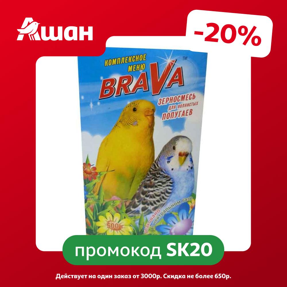 Корм для попугаев Brava зерносмесь для волнистых видов, 500 г