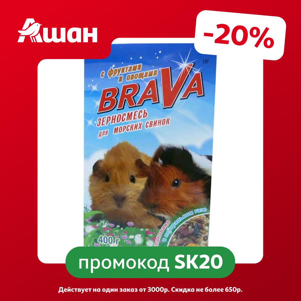 Корм для морских свинок Brava зерносмесь с фруктами и овощами, 400 г