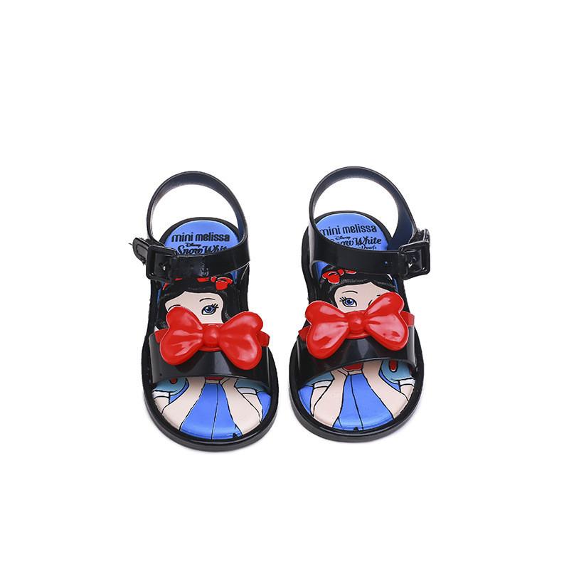 Очаровательные детские сандалии Mini Melissa «Белоснежка» с восхитительным мультяшным узором 7 black LumenLoom