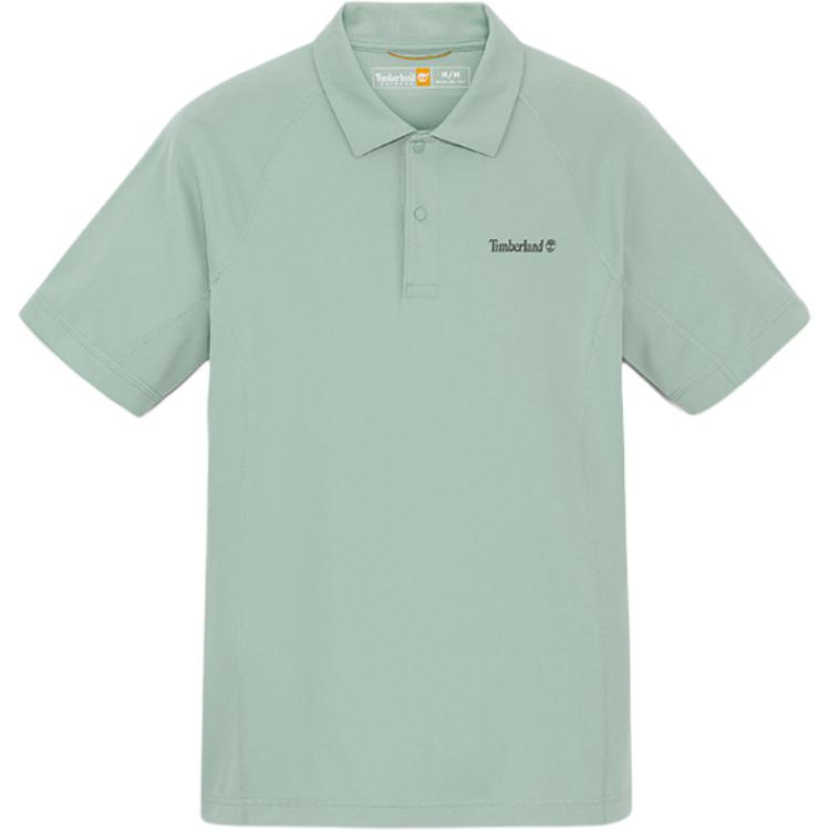 Timberland Outdoor Hiking Casual Lightweight Short Sleeve Polo Shirt Men tops Embossed-Green A6AQB-ENE M gray