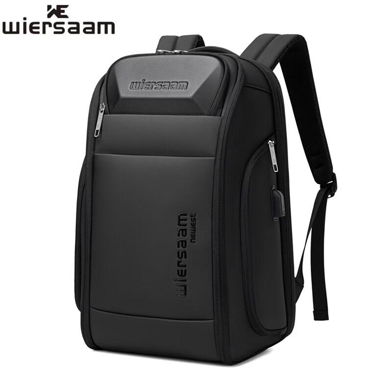 WIERSAAM Мужской деловой рюкзак для ноутбука с защитой от кражи black JDST online
