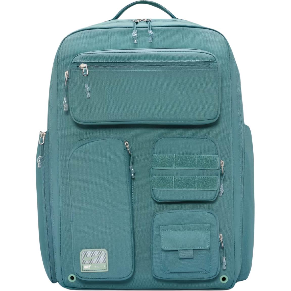 Nike 37L Utility Elite Multifunctional Large Capacity Backpack Unisex Backpack Emerald-Green FN4173382 Jadeite Green gray
