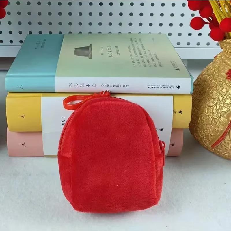 Кошельки для монет конфетного цвета, милые женские и женские меховые мини-держатели для монет, чехол-рюкзак, стильный кошелек для ключей и наушников, хранения карт white Ably-Bag