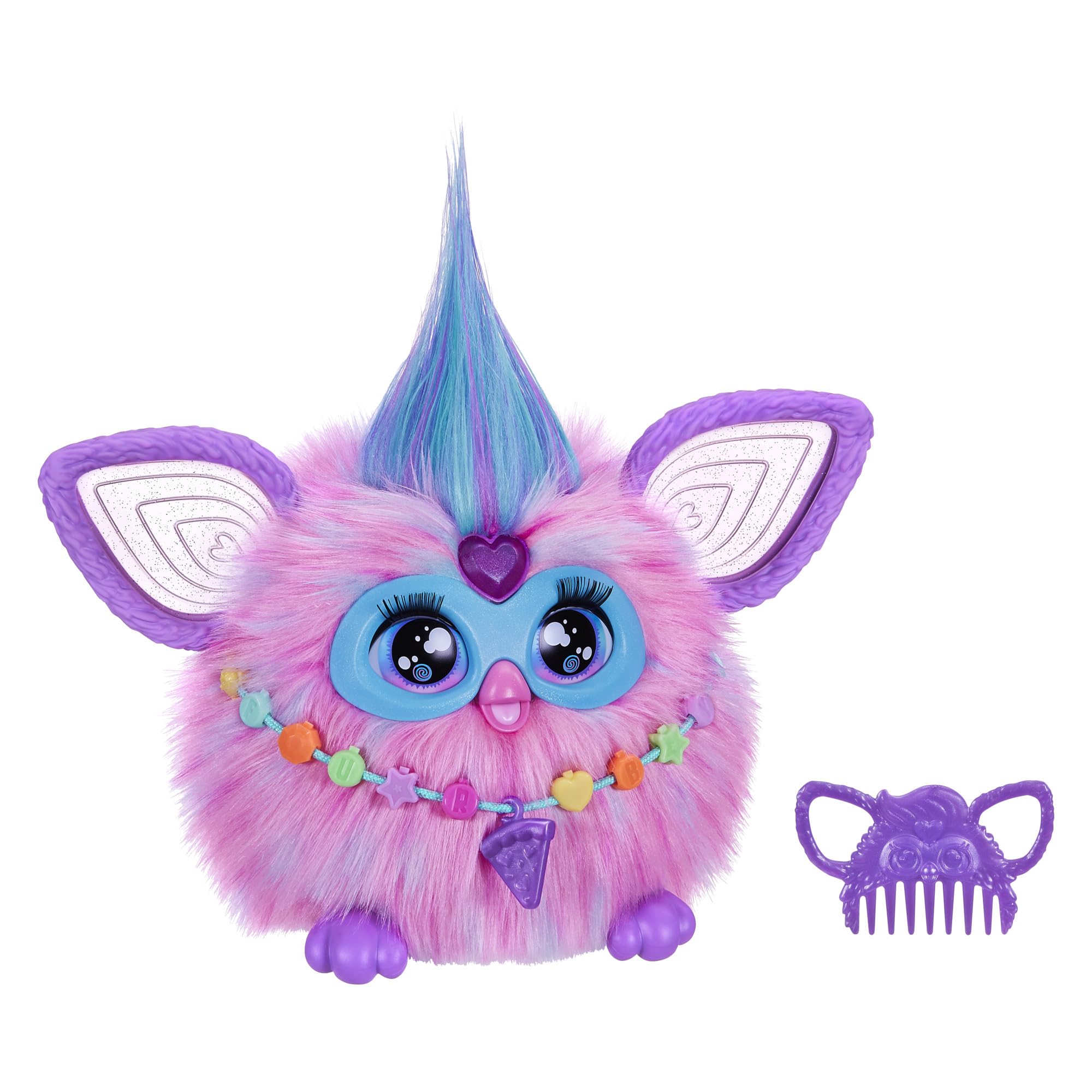 Hasbro Furby Cotton Candy Pink and Blue - интерактивная игрушка с голосовым управлением для мальчиков и девочек от 6 лет и старше, в комплект входит 15 модных аксессуаров, gray hayatospeed