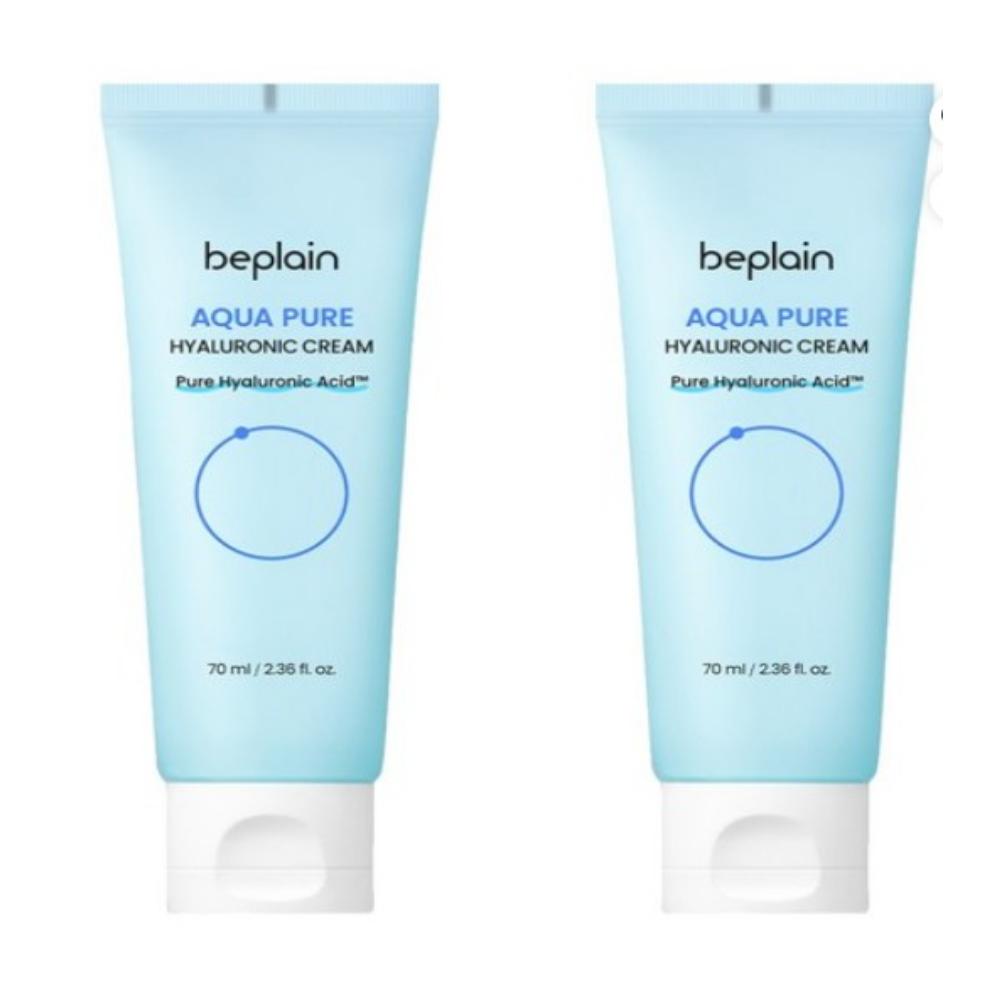 Beplain Aqua Pure Hyaluronic Cream Deep Hydration & Moisturizing Face Cream 70ml ×2 white
