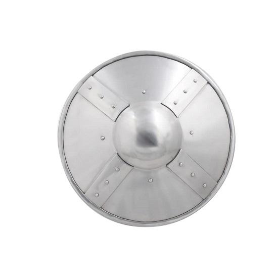 Knight Templar Crusader Shield 18G Steel LARP white ROYAL HANDICRAFT