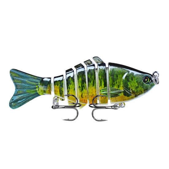 Yousheng Bionic Swimming Bait Реалистичные рыболовные снасти для ловли окуня форели 3D Бионические рыболовные приманки, которые плавают сами по себе для пресноводной и соленой рыбалки D gray Photographic Product