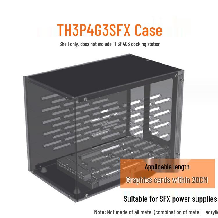 Thunderbolt GPU Dock TH3P4G3: Выделенный корпус для расширения видеокарты black GearUp AutoMoto