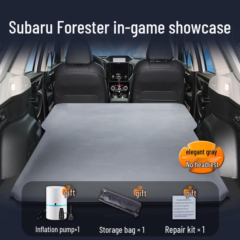 Надувная кровать для автомобиля Subaru Forester: Матрас для багажника и спальный коврик на заднее сиденье Forester (Import) 24–26 gray GearUp AutoMoto