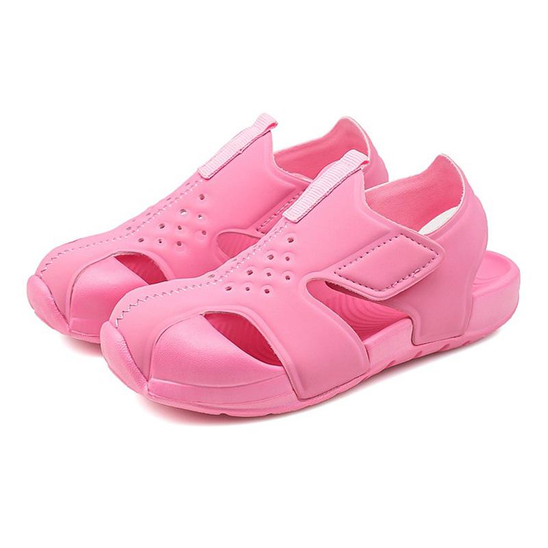 Classic Baby Boys Sandals Summer Kids Girls Beach Sandals Breathable Candy Color Sport Sandals for Toddler Baby Shoes 22 pink Manufactory Shoes