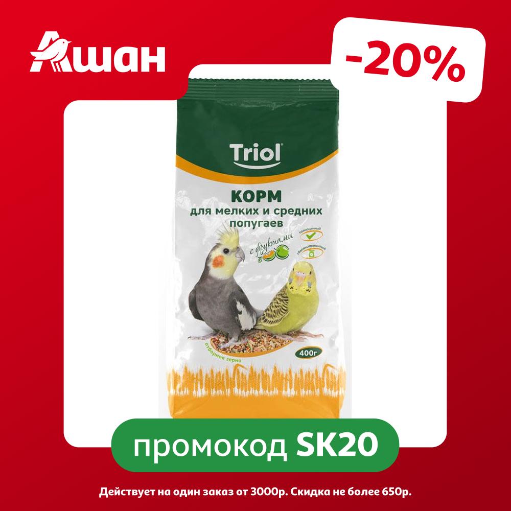 Корм для мелких с средних попугаев Triol с фруктами, 400 г