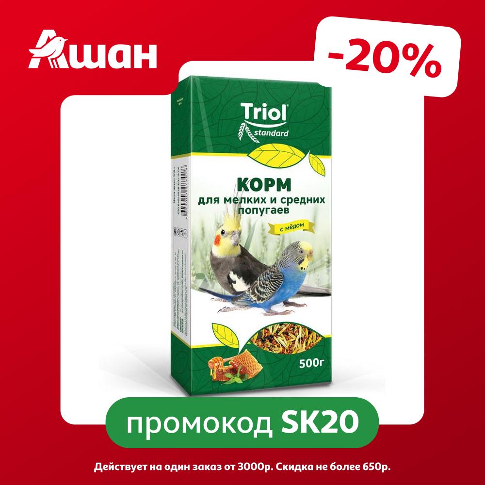 Корм для попугаев Triol с медом для мелких и средних видов, 500 г