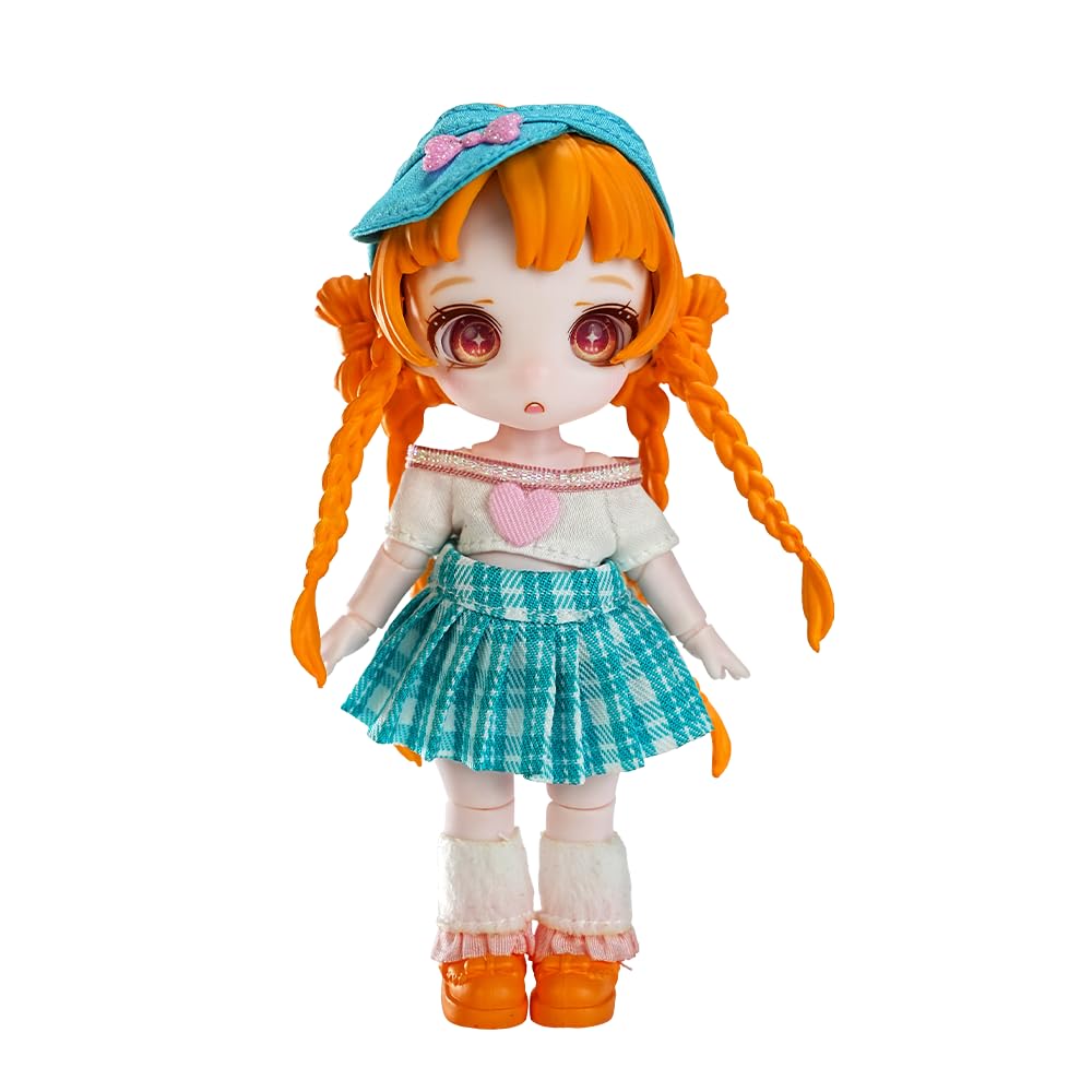 Кукла ICY Fortune Days 13 см - Кукла из серии  Колледж , Идеально подходит для подарков, украшения, занятий  сделай сам  и коллекционирования, Кукла для девочки 8+ orange Omi Japan Products