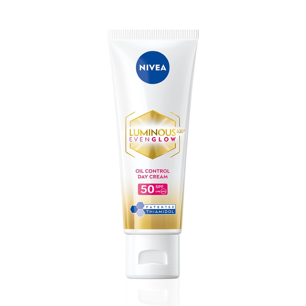 Nivea Luminous Even Glow Дневной крем для лица SPF 50 с УФ-защитой, контролем жирности, сокращением пигментных пятен, увлажняющий 40 мл white