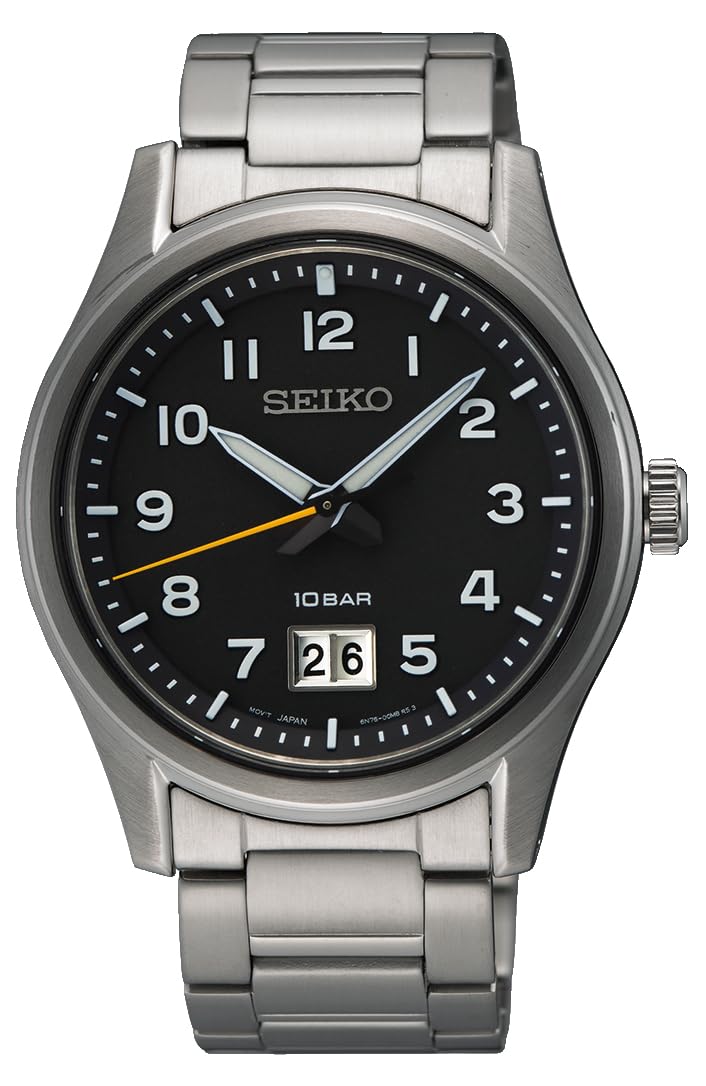Аналоговые кварцевые часы Seiko с браслетом из нержавеющей стали SUR569P1 Серебристые Мужские Серебристый, Серебристый, gray