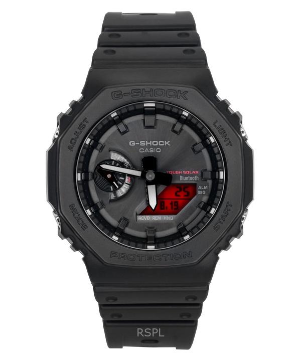 Casio G-Shock Аналогово-цифровые Часы с подключением к смартфону Ремешок из биополимера Черный циферблат Солнечные GA-B2100BBR-1A 200 м Мужские часы чёрный