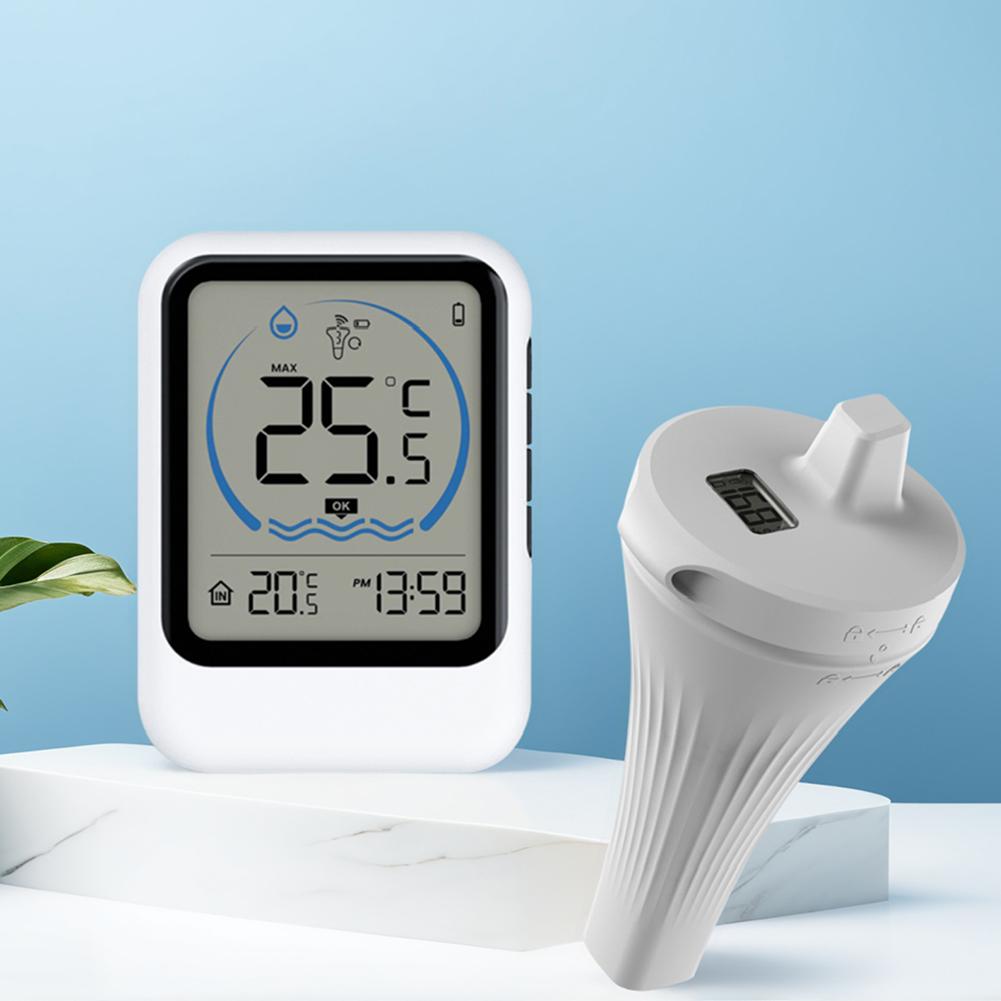 Smart Pool Thermometer IPX7 Waterproof Floating Pool Thermometer Easy Read Swimming Pool Thermometer for Swimming Pools China Mainland gray Rainbow Rain