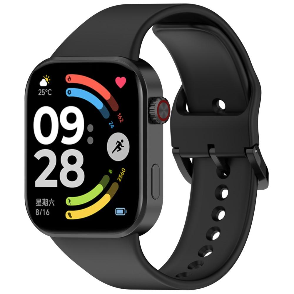 Оригинальный ремешок Для Redmi watch 6 5 4 Браслет Умные часы Аксессуары Наручный Спортивный Силиконовый Браслет ремешок Xiaomi Mi Band 8 Pro/9 Pro For Redmi watch 6 чёрный Aura Living
