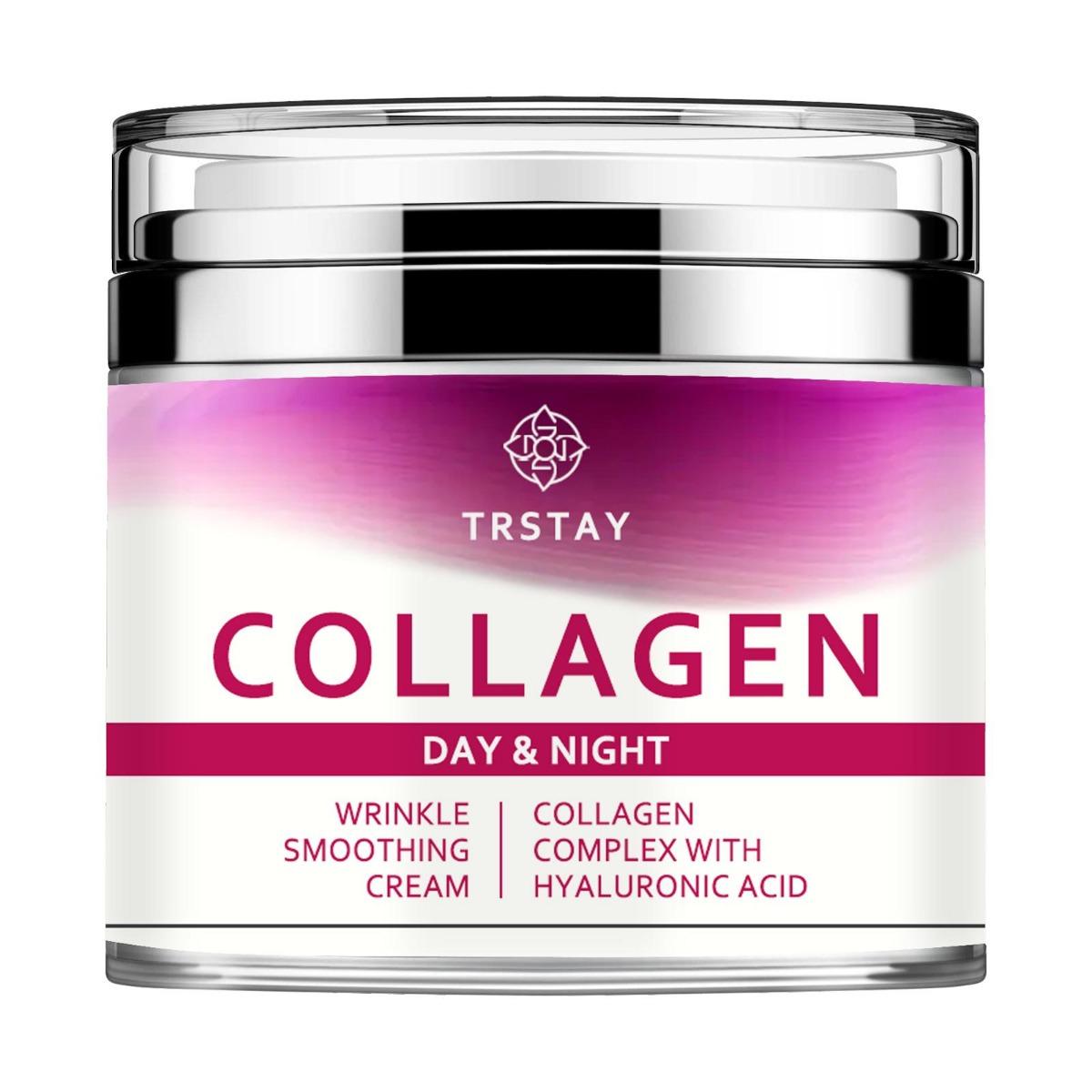 Крем для лица Anti-Wrinkle Whiting Cream с коллагеном и антивозрастным эффектом 5g pink TR