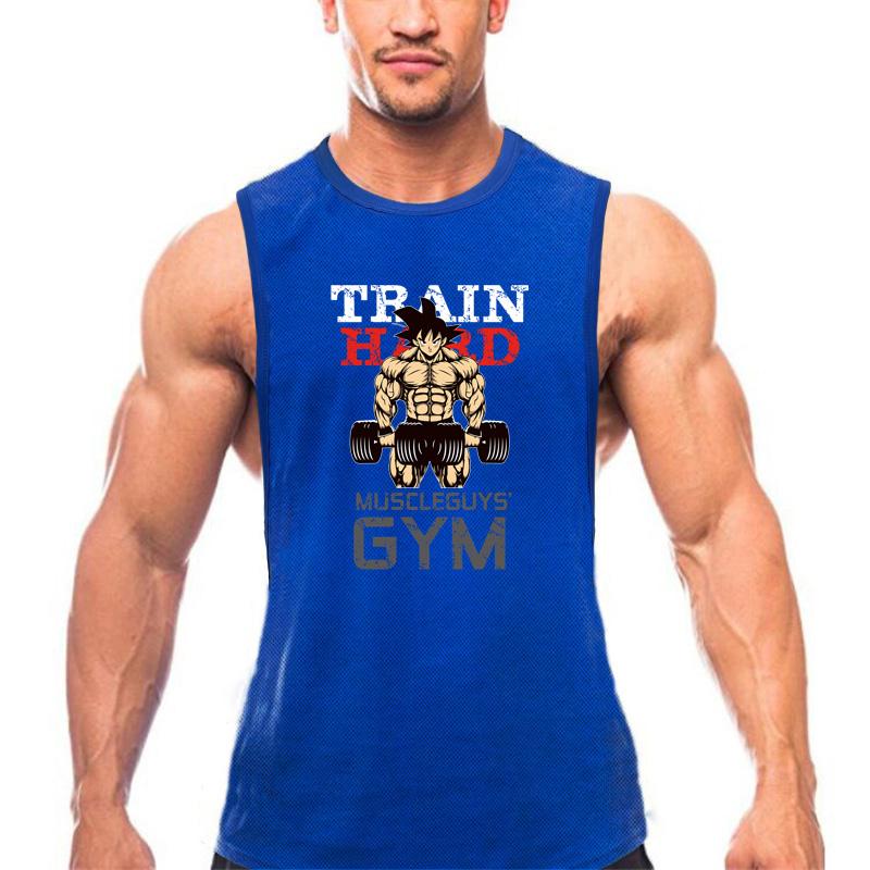 Muscleguys Спортивный фитнес-жилет быстросохнущая майка летняя свободная баскетбольная майка топ бег тренировка мужская одежда для тренажерного зала без рукавов XXL синий