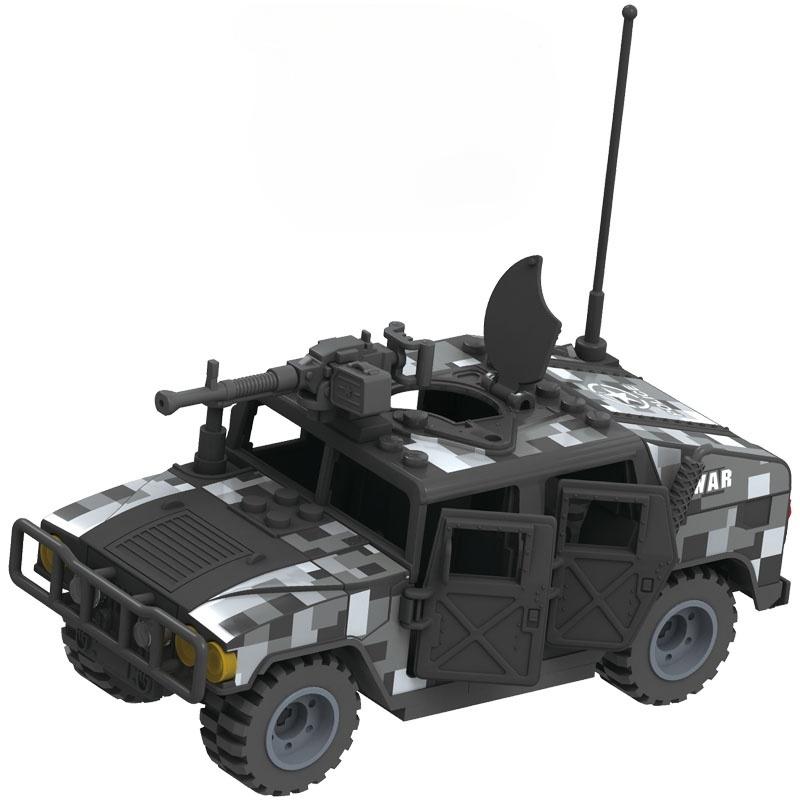 Военная Армия Бронированный Автомобиль Внедорожник Машина Мини Фигурки Армия Битва MOC Модель Детали Конструктор Игрушки для Мальчиков Не Playmobil чёрный Specials