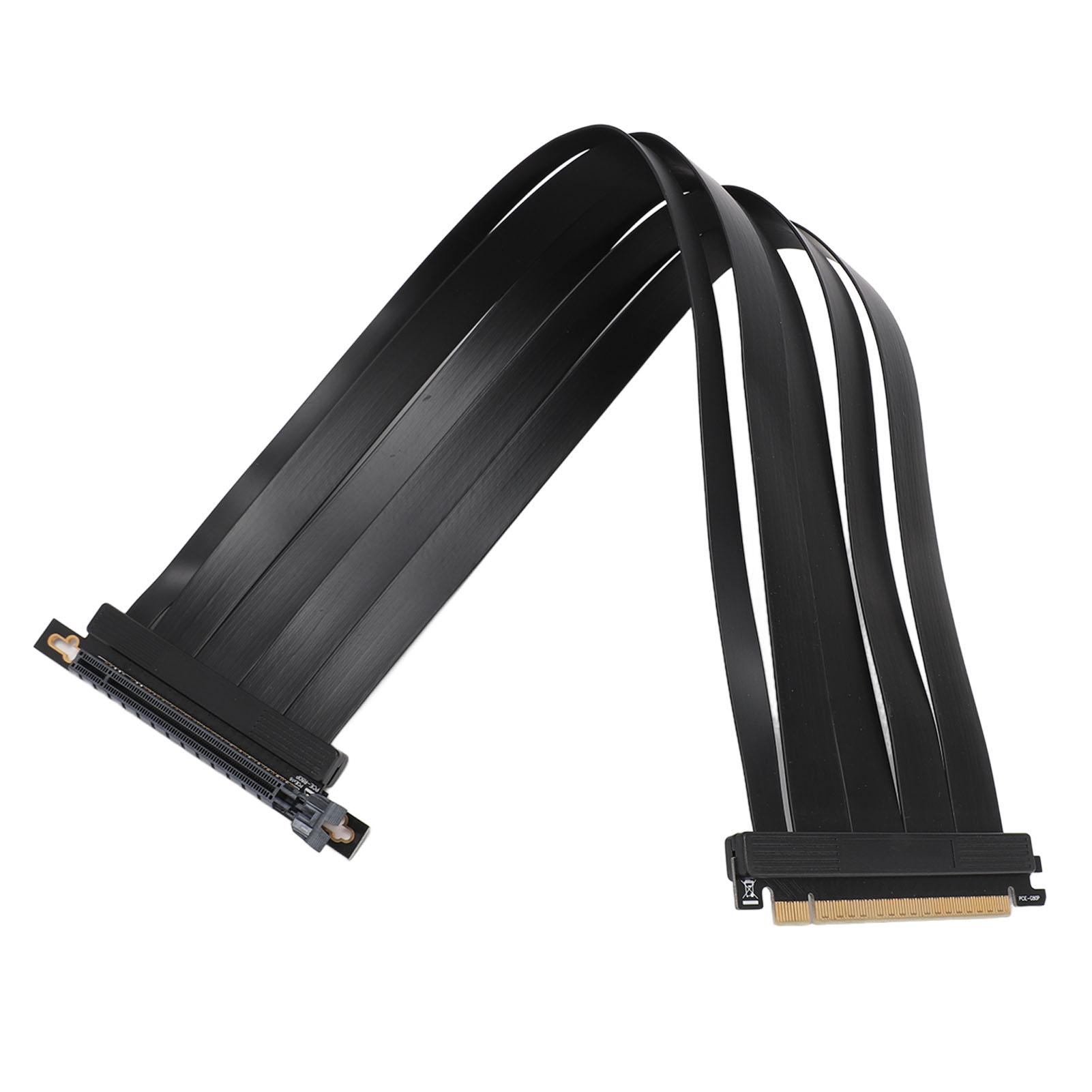 Кабель-удлинитель PCIe 4.0X16 для RTX4090 RX6950XT X570 Высокоскоростной Вертикальное Крепление Игровой PCI Express Gen4 90 Градусов GPU black mfySpace