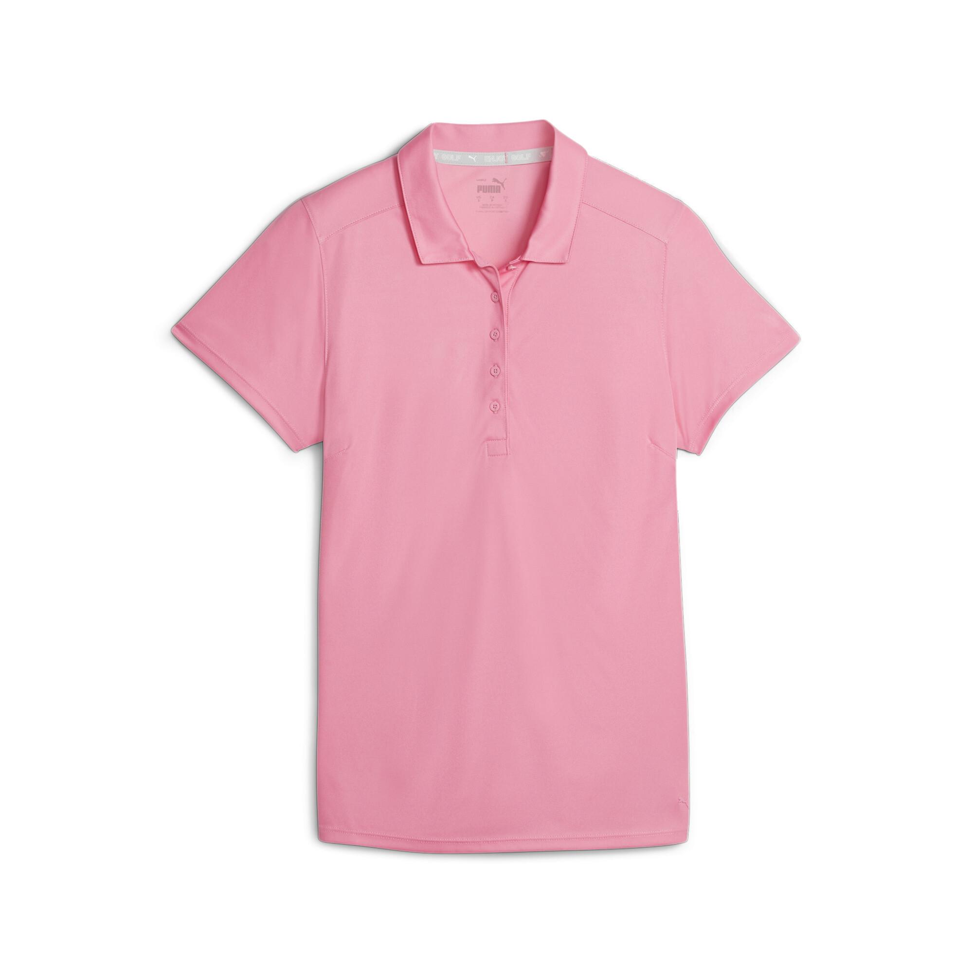 Puma Casual Breathable Comfortable Soft Short Sleeve Polo Shirt Women tops Rose-Pink 532989-21 XS pink
