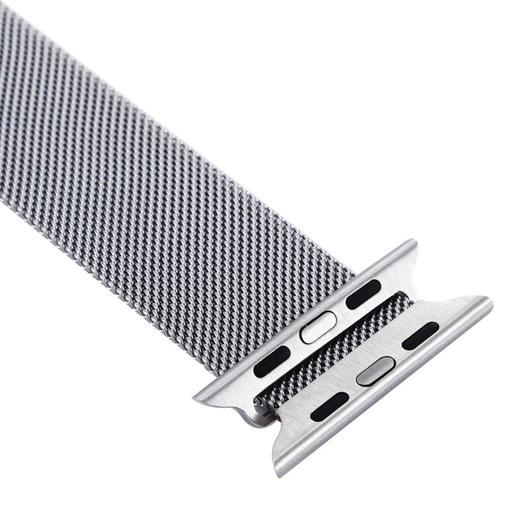 Keepwin Milanese Loop Stainless Steel Smartwatch Band Strap for Apple Watch Ultra Watch Band 49mm Size 49mm серебряный QINGLONG GOODS