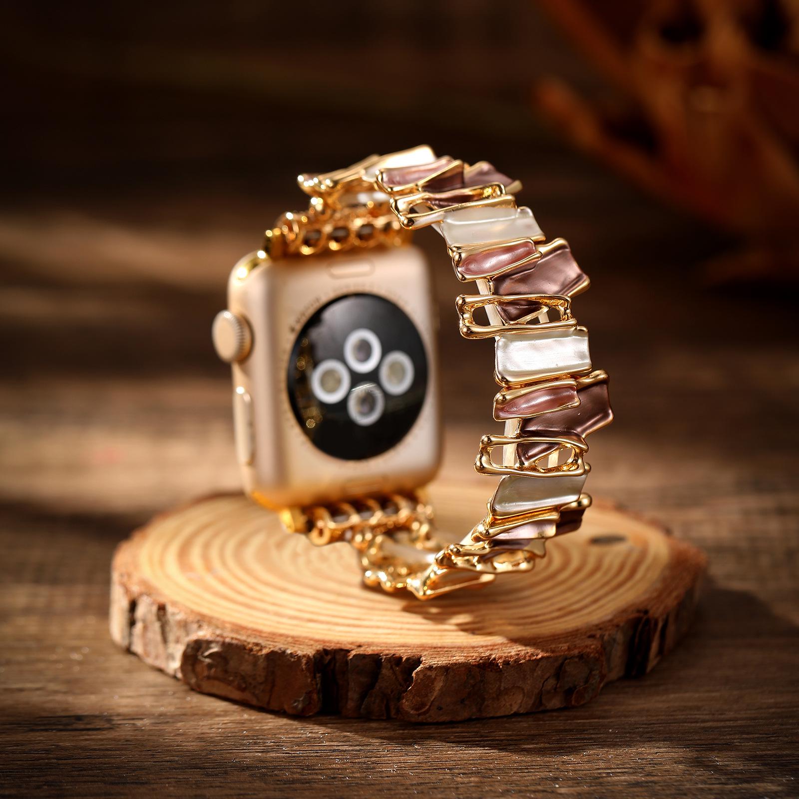 Совместимый ремешок для Apple Watch iWatch S10/S9 - Креативный нерегулярный дизайн, В тренде новые цвета brown GadgetGrip