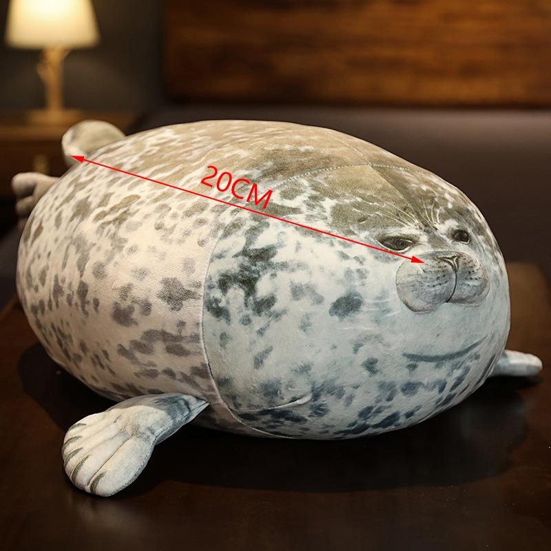 Подушка Angry Blob Seal Pubby 3D Novelty Sea Lion Doll Plush Stuffed Toy Baby Sleeping Throw Подушка Подарки Для Детей Девочек beige Amazing Box
