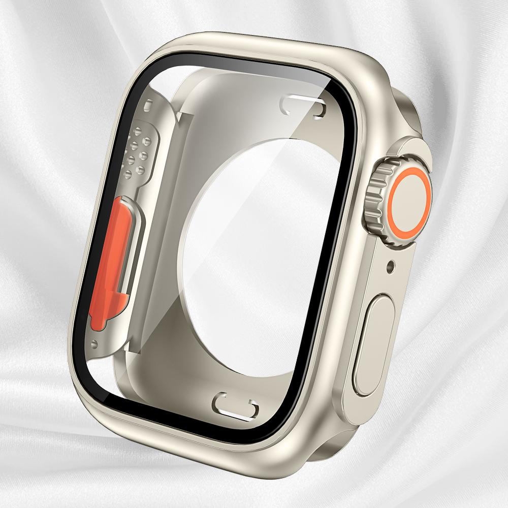 Переход на Ultra 360 Full Protector Case для Apple Watch 45 мм 44 мм Защитная пленка из закаленного стекла для IWatch Series 8 7 6 SE 5 40MM gray Bag In Love