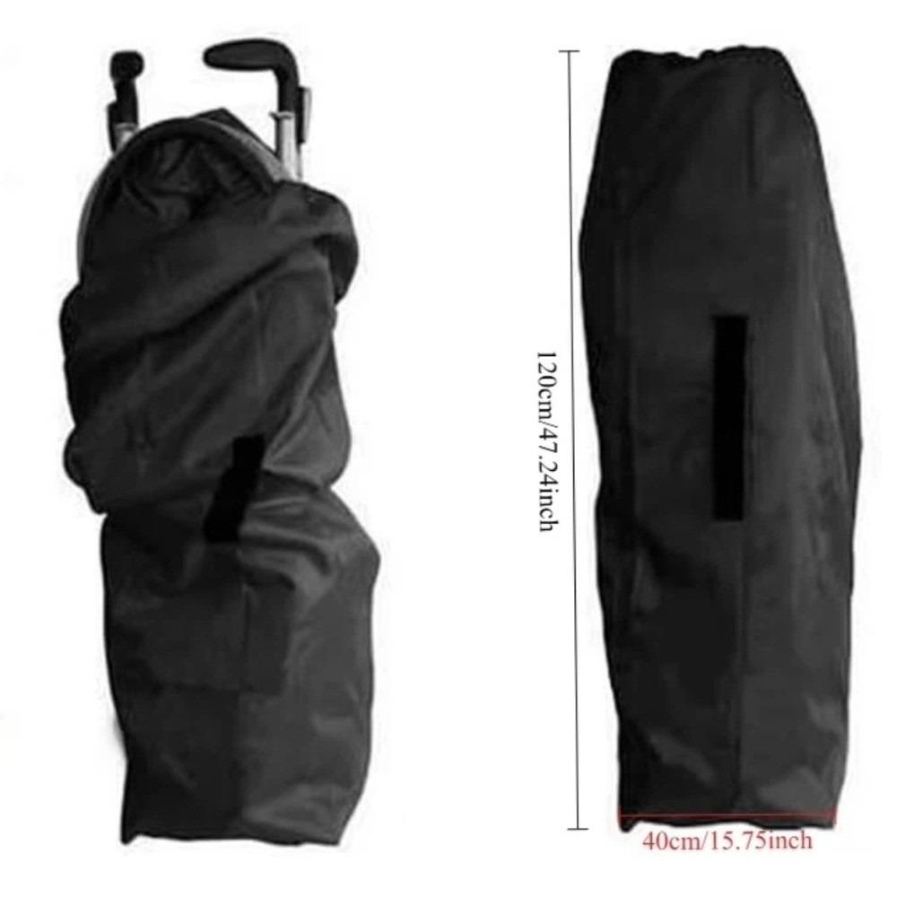 Dustproof Baby Stroller Storage Bag Travel Gate Check Bag Walker Pram Cover  For Airplane Transport M black weijing