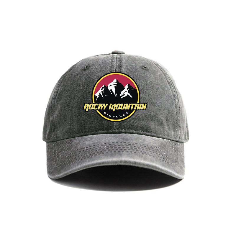 Бейсболки Rocky Mountain Потертые кепки Кепка унисекс Ретро Для улицы Летняя Регулируемая Кепка Rocky Mountain для велосипедистов black JELLY Cap