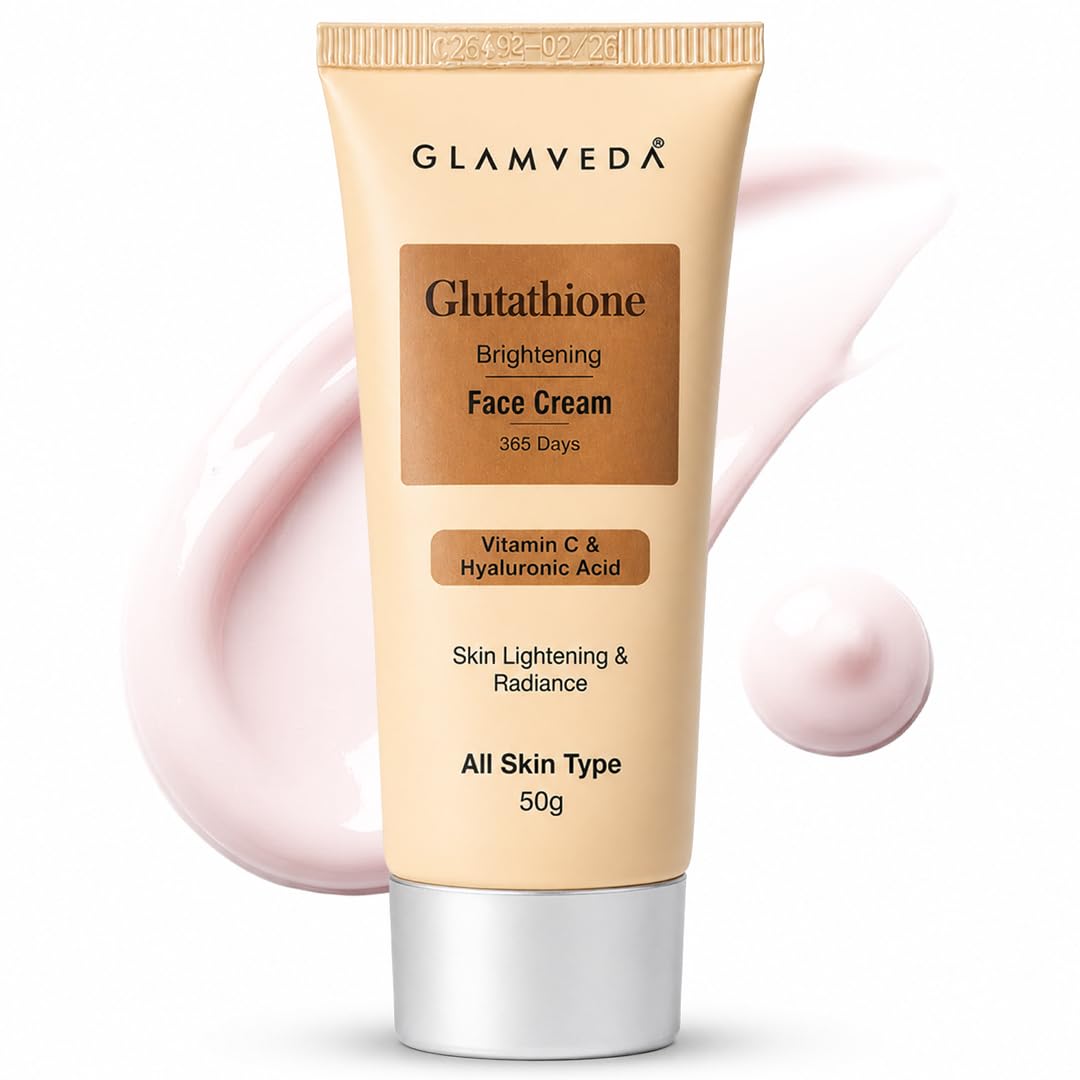 Крем для лица Glamveda с глутатионом для женщин | С витамином C и гиалуроновой кислотой | Помогает уменьшить темные пятна и пигментацию | Осветляющий и увлажняющий Fac brown IFusion - Health & Beauty