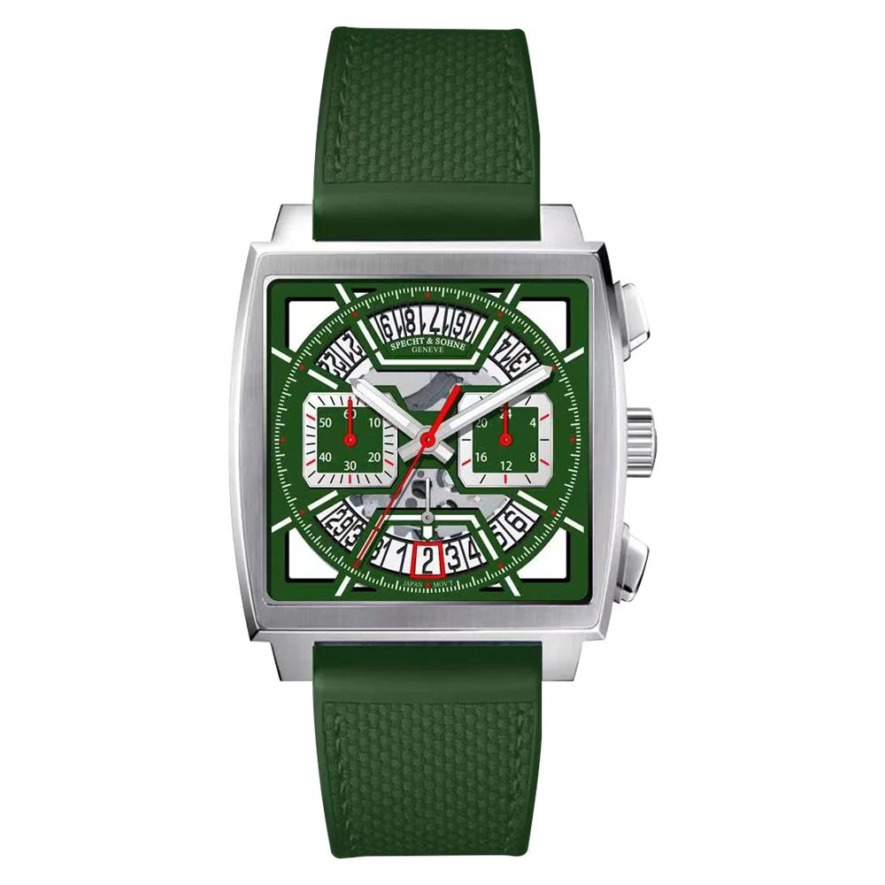 Новые квадратные часы Relogio Masculino Specht&Sohne 39 мм, кварцевые наручные часы Montre Homme Steel 30, водонепроницаемые gray Aurolax